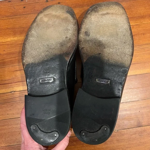 MOVING SALE 🔥 Gucci Black Leather Horsebit Loafers 10D Designer Dress Shoes - Picture 8 of 8